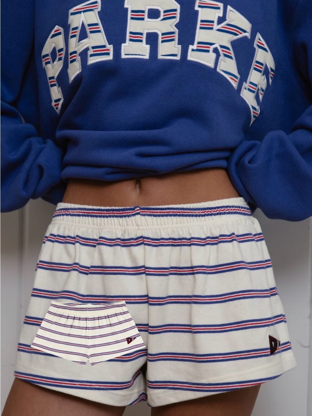IN SEARCH OF PARKE Patched Cotton Boxer in Anchor Stripe